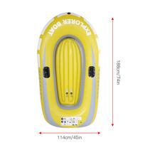 PVC Inflatable Kayak Canoe 2 Person Rowing Air Boat Fishing Drifting Diving geltona