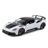 Simulation 1/24 Scale Maserati GT Alloy Sports Car Model Ornament Collection Metal Miniature Voiture Toy Vehicle Boyfriend Gift juoda