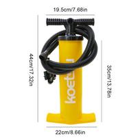 1/4L Kayak Air Pump Double Action Handheld Inflator for SUP Surfboard Inflatable Boat Portable Pump geltona