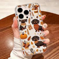For Xiaomi 13T 12T Pro Case Autumn-Themed Sweater Dachshund Phone Cases for Xiaomi Mi 14 13 12 11 Lite 5G NE Soft SIlicone Cover Xiaomi 12 brown