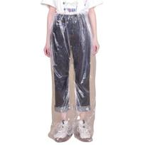 Neperšlampamos kelnės nuo lietaus Elastingu juosmeniu Kelnės vyrams moterims 130cm/107cm ilgio Nenaudojamos vienkartiniam naudojimui white