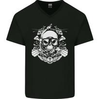 Marine Scuba Diver Navy Seals SBS Diving Mens V-Neck Cotton T-Shirt 5XL įvairiaspalvis