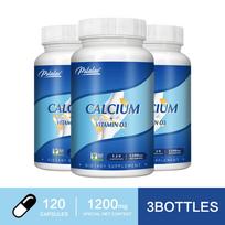 Pslalae - 1200 mg Kalcio su Vitaminu D3 Kapsulės - Kaulų Sveikata 120*3