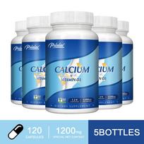 Pslalae - 1200 mg Kalcio su Vitaminu D3 Kapsulės - Kaulų Sveikata 120*5