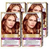 L'Oréal Paris Excellence Duo Cream Dažai plaukams pilkiems, dalijami, ne. 6.35 Vario Šviesiai rudas 4 vnt. brown