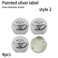 4 vnt. 62 mm ratlankio centrinis dangtelis, skirtas Toyota Corolla Camry hilux CHR RAV4 Prado Prius yaris Tacoma Lande Kuluze Highlander Reiz Vios 4pcs 62mm white