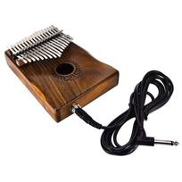 Nešiojamas 17 klavišų EQ Kalimba Piano Piano Solid Finger Piano su Mineralinio plieno derintuvu Hammer Acacia Without bag brown