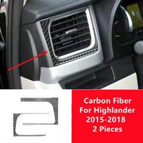 Car Dashboard Center Console Air Conditioner Vent Cover Trim Strips Decal For Toyota Highlander Car Styling Interior B gray