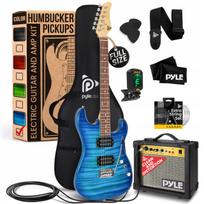 Pyle elektrinė gitara su stiprintuvu, 6 stygomis, mėlyna