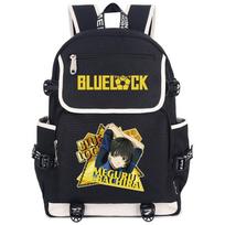 Anime blue prison Blue lock junior high school high school student schoolbag large capacity Korean version backpack Average Size black