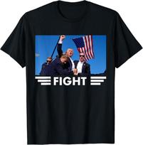 Donald Trump Fight Fist 2024 Election T-Shirt Unisex T-Shirt S blue