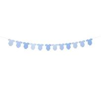 Gender Reveal Party Decorations - Boy/Girl Clothes Bunting Backdrop rožinė