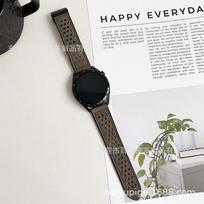 Huawei & Samsung Honor Watch Strap: Magnetic Buckle, Silicone, Hole-Punch Style, Flat Head Interface. 22mm gray