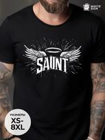Saint Oversized Cotton T-Shirt S black