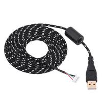 Universalus pelės laidas pintas laidas Pakeitimas Microsoft arba Logitech laidui 1 Juodas Baltas black