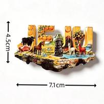 Pietų Korėja Seulas Džedžu 3D šaldytuvo magnetukai Turizmo suvenyras Šaldytuvo magnetukai Lipdukas Namų virtuvės dekoracija