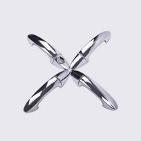 FUNDUOO For Ford Ecosport 2013-2016 Ford Fiesta 2009 2010 2011 2012 2013 2014 2015 Chrome Car Door Handle Cover gray