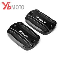Motociklo stabdžių skysčio bakelio alyvos bakelio dangtelis kuro siurblio dangtelis YAMAHA T-Max 500 TMAX 500 TMAX 530 SX DX 560 TECH Max TMAX 2pcs Brake Caps-Gold black