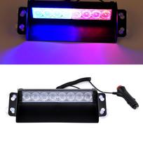 Car LED Strobe Light Police Lights Signal Lamps Red/Blue Flash Dash Emergency Flashing Windshield Warning Light 12V 8 LED purple