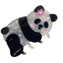 Panda Hair Claw Clip for Women Girl Lovely Animal Hairpins Jaw Clip Barrettes for Girls Ponytail Holder Hair Decoration B white