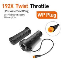 WUXING 192X  Full Twist Throttle Electric Bicycle Right Handle Throttle Waterproof/SM Connector for E Bikes or Electric Scooter black