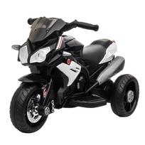 Electric Motorcycle for Children 3-5 Years Max. 25kg with Lights, Music, 6V Battery and 3km/h Speed, 86x42x52 cm, Black