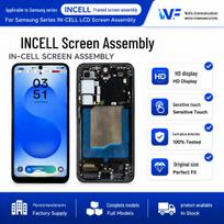 Suderinama su Samsung S23 Ultra: Rėmelio ekrano surinkimas su nauju INCELL plokščiu TFT LCD ekranu. S21U (G998) screen assembly with frame blue