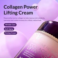 MIZON Collagen Power Lifting Cream, Face Moisturizer, Day and Night Cream, Smooth Wrinkles, Non-Greasy and Non-sticky Formula, Lifting, Tightening white