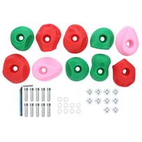 10pcs Climbing Holds MultiColored Large Rock Climbing Holds Outdoor Large Rock Wall Grips(S ) green