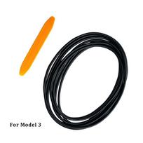 Guminė stoglangio sandarinimo juostelė Tesla Model 3 Model Y priedams Stoglangio stogo sandarinimo dirželiai Automobilio stiliaus detalės Išorė for Model Y black