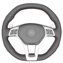 Automobilio vairo dangtis Mercedes Benz AMG C63 W204 AMG CLA 45 C117 CLS 63 AMG C218 CLS 63 AMG S-Model C218 Carbon Black Leather gray