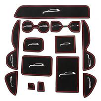 Door slot mat Anti-slip Car Door Rubber Cup Cushion Red Gate Slot Pad for Toyota RAV4 raudona