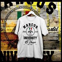Hip Hop t-shirt El Chapo Cartel Mob Boss Street Hustle Narcos Sicario cotton tee L white