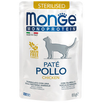 MONGE Monoprotein konservuotas pašaras su vištiena sterilizuotoms suaugusioms katėms, 85 g