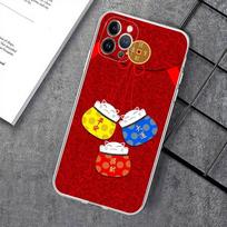 Maneki Neko Lucky Money Cat Phone Case For IPhone 17 16 15 14 13 12 11 Pro XS Max Plus Soft Silicone Cover iPhone 16 red