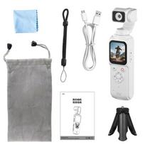 4K Handheld Gimbal Vlog Camera with 360° Auto-Tracking, WiFi Phone Sync and Action Cam Features None Card balta