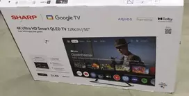 Sharp 50HP6265E 50 colių (126 cm) QLED 4K Ultra HD Google televizorius su Dolby Vision, Dolby Atmos, centriniu stovu