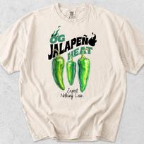 Retro Jalapeno Heat Graphic T-Shirt, Vintage Green Pepper Foodie Tee M green