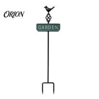 Retro Decorative Yard Stakes Bird Garden Stake, Metal Sign Rustic Aged Iron Lawn Decoration with Stake for Flower Bed, Heavy Duty žalia