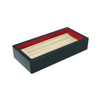with Bamboo Mat Japanese Sushi Plate Rectangle Soba Noodle Plate Tableware Food Platter  Picnic Style 4 beige