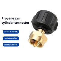 Dujų balionas Propanas Pildymo adapteris Qcc1 Reduktoriaus vožtuvo keitiklio adapteris Kepsninės įrankiai onesize black
