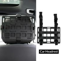 Taktinis automobilio sėdynės atlošo galvos atramos skydelio organizatorius Karinės transporto priemonės ginklų laikiklio apsauginis užvalkalas Automobilio priedai Standus Car Seat Back gray