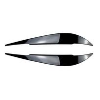 2Pcs  Evil Headlight Eyebrows Eyelid For BMW 4 Series F32 F33 F36 M4 420d 420i 425d 430i 435i 440i 2013- ABS Gloss Carbon Look gray