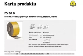Šlifavimo popieriaus ritinys su aliuminio oksidu P40 115mm x 50m PS 30 D