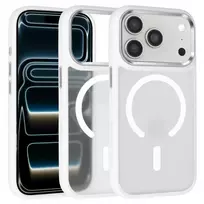Liavec Cloudy phone case with Metal Camera Frame for iPhone 17 Pro Max white