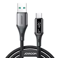 Joyroom S-A60 StarTalk data transfer and charging cable | USB-A to USB-C | 15W | with LED display | 1.2m | black
