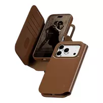 CARE by PanzerGlass Tango 2-in-1 dėklas su pinigine, rudas, su MagSafe, skirtas iPhone 17 Pro