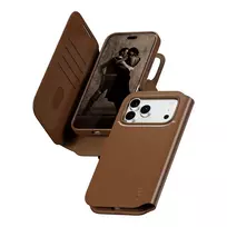 CARE by PanzerGlass Tango 2-in-1 piniginis dėklas rudas su MagSafe, skirtas iPhone 17 Pro Max
