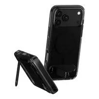 CARE by PanzerGlass “Kickstand” dėklas Smokey su juodu MagSafe skirtas iPhone 17 Pro Max