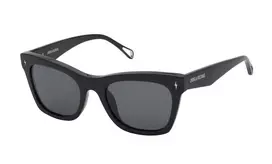 ZADIG & VOLTAIRE moteriški stačiakampiai akiniai nuo saulės SZV373-530700 juodi/pilki 53mm